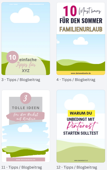 Beispiel Pinterest Pin-Vorlagen 2
